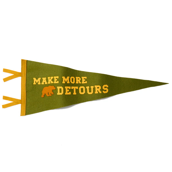 Make More Detours Pennant Flag